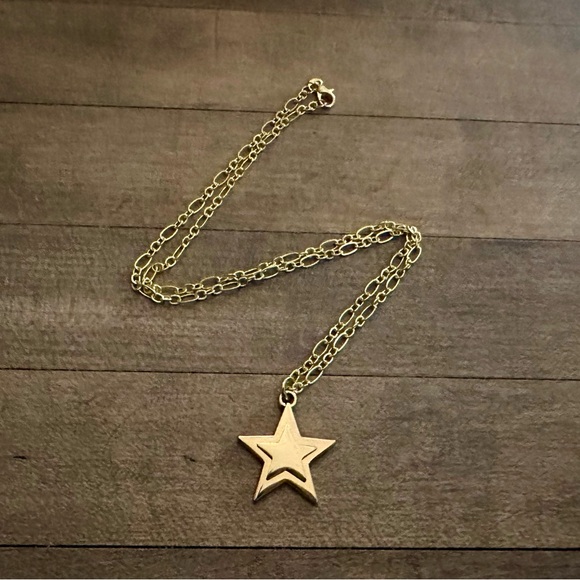 Coach Gold Reversible Layered Star Pendant 18k/.925 Necklace - Picture 15 of 16